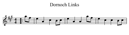Dornoch Links - staff notation