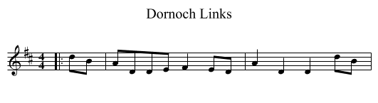 Dornoch Links - staff notation