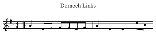 Dornoch Links - staff notation