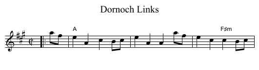 Dornoch Links - staff notation