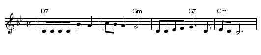 Dorogoy Dal'noyu #1 - staff notation