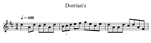 Dorrian's - staff notation