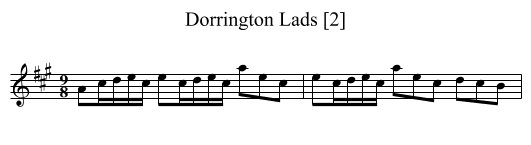 Dorrington Lads [2] - staff notation