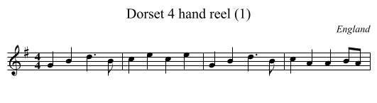 Dorset 4 hand reel (1) - staff notation