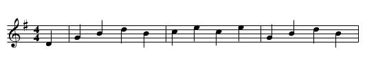 Dorset Four Hand Reel - staff notation