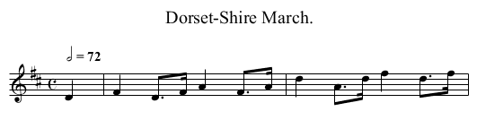 Dorset-Shire March. - staff notation