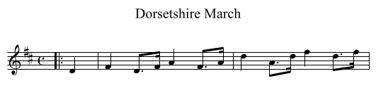 Dorsetshire March - staff notation