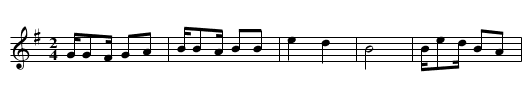 Dos Palomitas - staff notation
