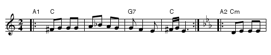 dos Tsigayner - staff notation