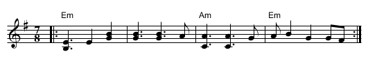 Dospatsko Horo - staff notation