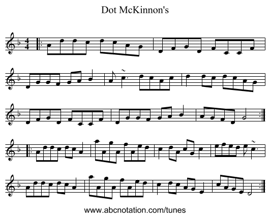 Dot McKinnon's - staff notation
