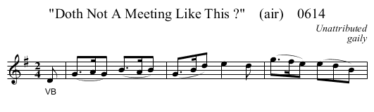 Doth Not A Meeting Like This ?    (air)    0614 - staff notation