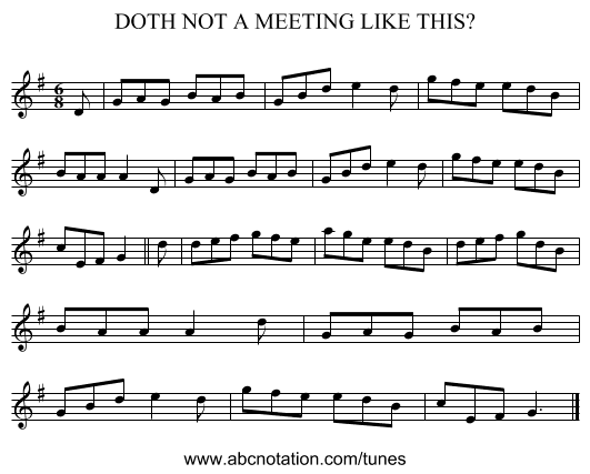 DOTH NOT A MEETING LIKE THIS? - staff notation