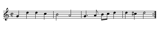 Double Bransle (2) - staff notation
