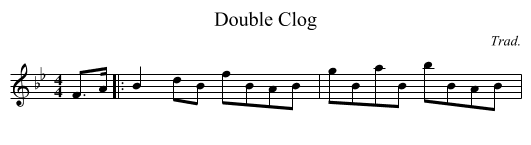 Double Clog - staff notation