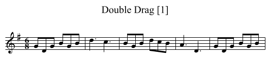 Double Drag [1] - staff notation