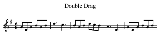 Double Drag - staff notation