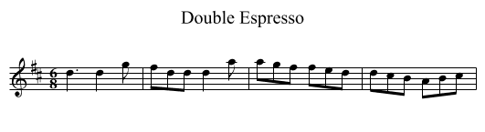 Double Espresso - staff notation