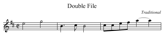 Double File - staff notation