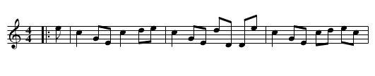 Double Kisses - staff notation