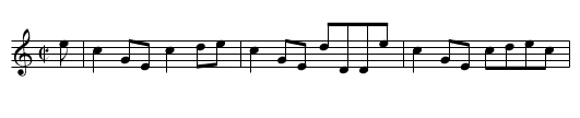 Double Kisses - staff notation