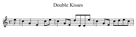 Double Kisses - staff notation