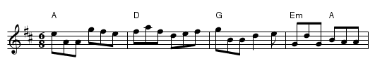 Double Rise - staff notation