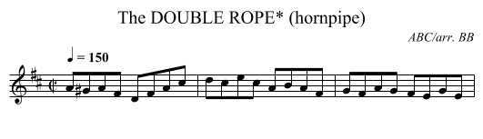 DOUBLE ROPE* (hornpipe), The - staff notation