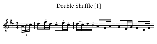 Double Shuffle [1] - staff notation