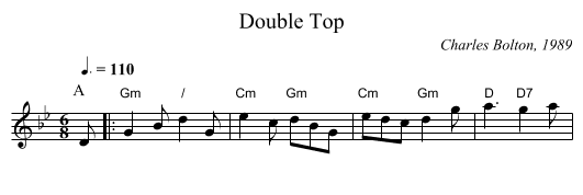 Double Top - staff notation