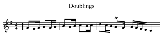 Doublings - staff notation