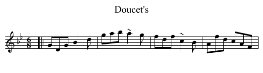 Doucet's - staff notation
