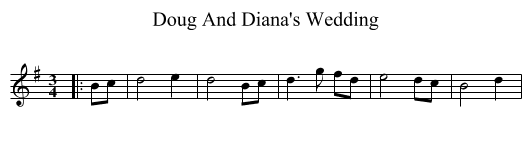 Doug And Diana's Wedding - staff notation