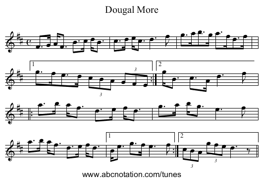 Dougal More - staff notation