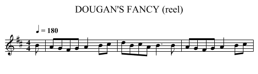DOUGAN'S FANCY (reel) - staff notation