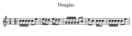 Douglas - staff notation