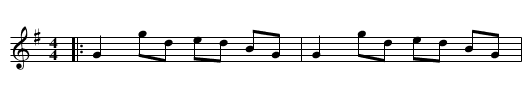 Douglas's Favourite Hornpipe - staff notation