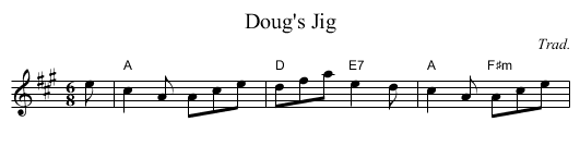 Doug's Jig - staff notation