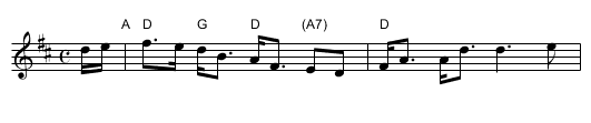 Doun the Burn, Davie, Love (ABABB) - staff notation
