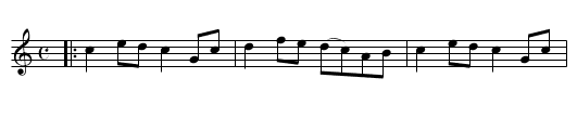 DOUN THE BURNIE - staff notation