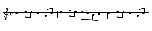 Doun the Burnie - staff notation