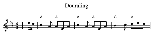 Douraling - staff notation