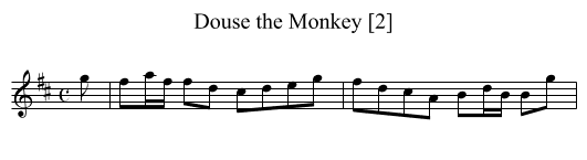 Douse the Monkey [2] - staff notation