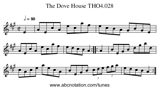 Dove House THO4.028, The - staff notation
