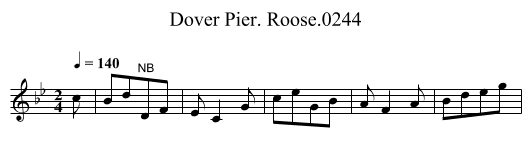 Dover Pier. Roose.0244 - staff notation