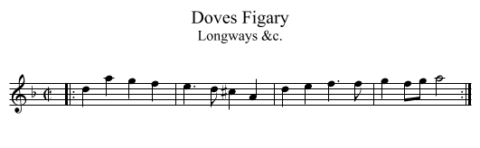 Doves Figary - staff notation