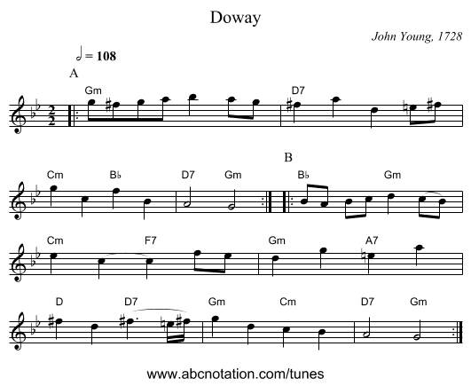 Doway - staff notation