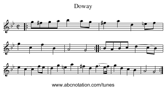 Doway - staff notation