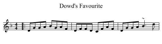 Dowd's Favourite - staff notation