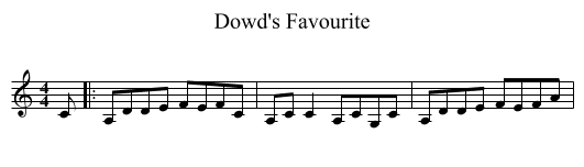 Dowd's Favourite - staff notation